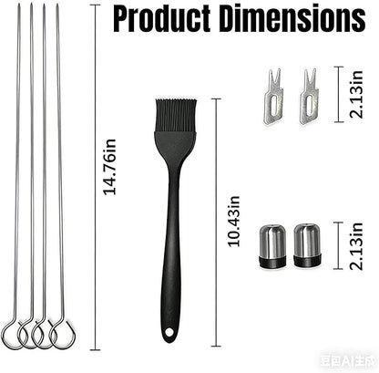18-Piece BBQ Grill Tools Set, Heavy Duty Stainless Steel Grilling & BBQ Accessories, for Dad, for Mom, Birthday Gifts for Men, Outdoor Grill Kit with Storage Box