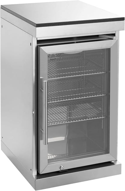 97" 4-Burner 72000 BTU Outdoor Kitchen Island,304 Stainless Steel Modular LPG BBQ Grill Combination With Granite Countertops, Cabinet, Refrigerator and Sink (97"-Silver with Canopy, Propane Gas)