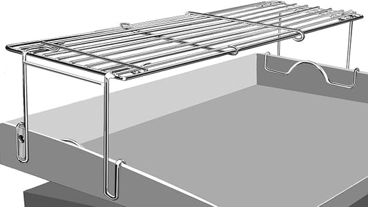 Utheer Warming Rack for Blackstone 17 & 22" Griddle, Adjustable Griddle Accessories Cooling Warming Rack for Blackstone Weber Camp Chef Pit BOSS Cuisinart More Tabletop Flat top 17-26 Inch Gas Grills