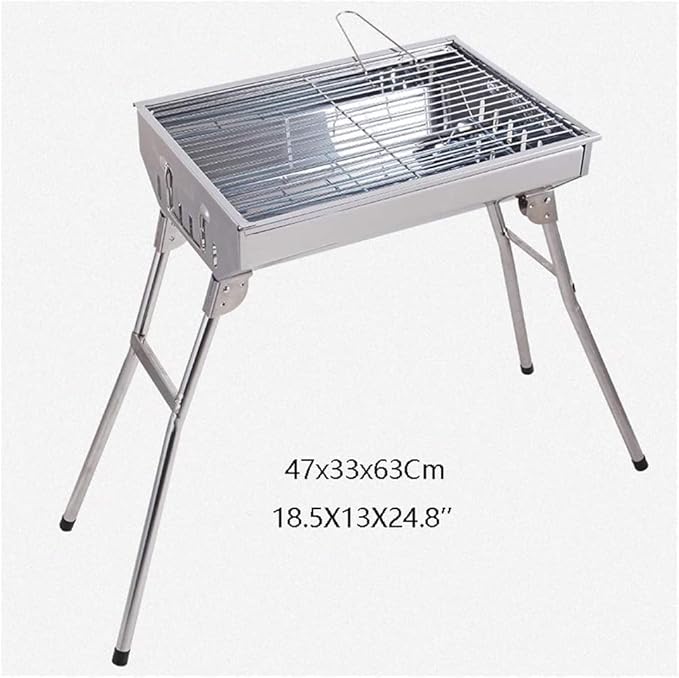 Barbecue Charcoal Grill Stainless Steel Barbecue Grill Outdoor BBQ Stove Charcoal Barbecue Stove Outdoor Camping BBQ Grill Portable Charcoal Grill