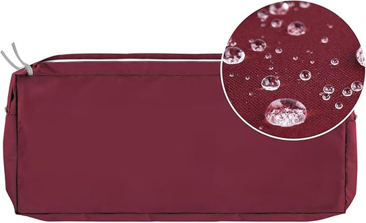 NettyPro Patio Bench Swing Cushion Cover, Outdoor Furniture Cushion Covers Replacement Water Resistant UV Protection Outside Loveseat Cushion Slipcovers with Zipper, 48 x 18 x 3 Inch