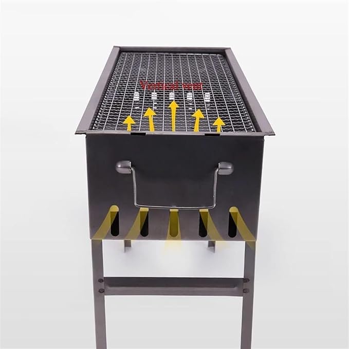 Camping Barbecue Grill Outdoor Folding Charcoal Barbecue Grill Portable for Garden Camping Family Dinners Barbecue Charcoal Grill(60 * 47 * 23cm)