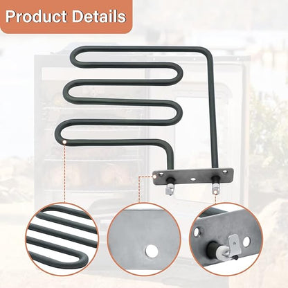 800 Watts Electric Smoker Heating Element Compatible with Masterbuilt and Char-Broil 30" Digital Electric Smoker, Replacement Part 9907120011 for: 20070213, 20072115, MB20071117, MB26073519, etc.