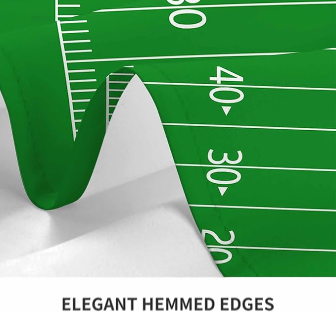 TKS MITLAN American Football Field Tablecloth 60x84 Inch Rectangular Green Lawn Sport Football Field Oblong Table Cloth Kitchen Table Decorations for Home Dinner Party