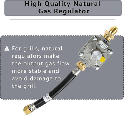 MIV 18ft Upgraded Propane to Natural Gas Conversion Kit for Weber Genesis, Genesis II, Spirit, Spirit II Grills, Natural Gas Hose with Regulator for Genesis, Genesis II, Spirit ，Spirit II Grills