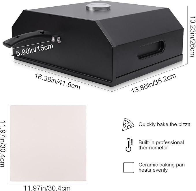 Outdoor pizza oven, a convenient pizza oven with a handle for grilling, suitable for use in courtyards and gatherings (pizza)