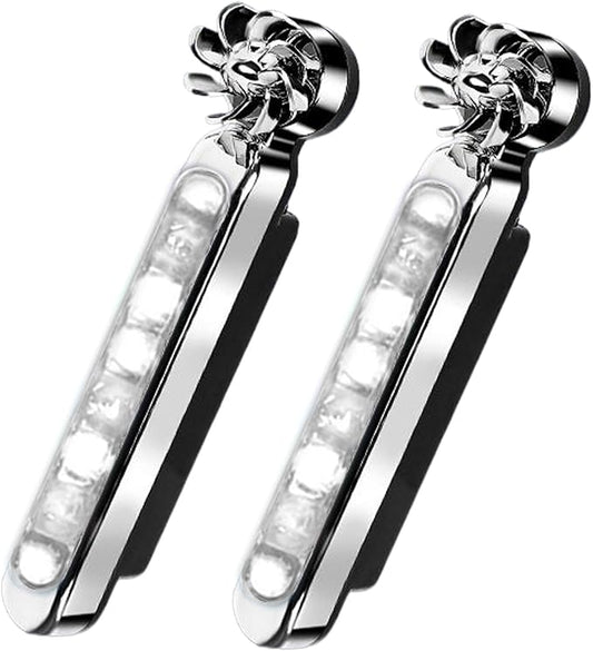 Led Lights for Car Waterproof Decorative Adjustable | 2 Pieces Wind Powered LED Vehicle Daytime Lights for Trucks SUV Motorcycle Bike Auto Travel Road Trips Camping Outdoor