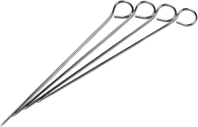Chef Craft Premium BBQ Skewers, 9 inch 4 piece set, Stainless Steel