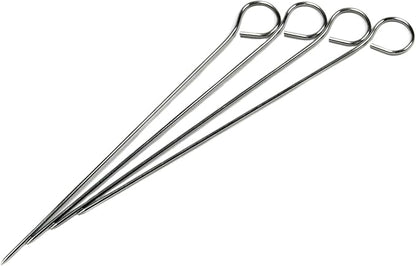 Chef Craft Premium BBQ Skewers, 9 inch 4 piece set, Stainless Steel