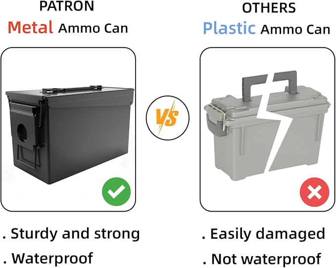 HARDROCK Metal Ammo Can, Ammo Box