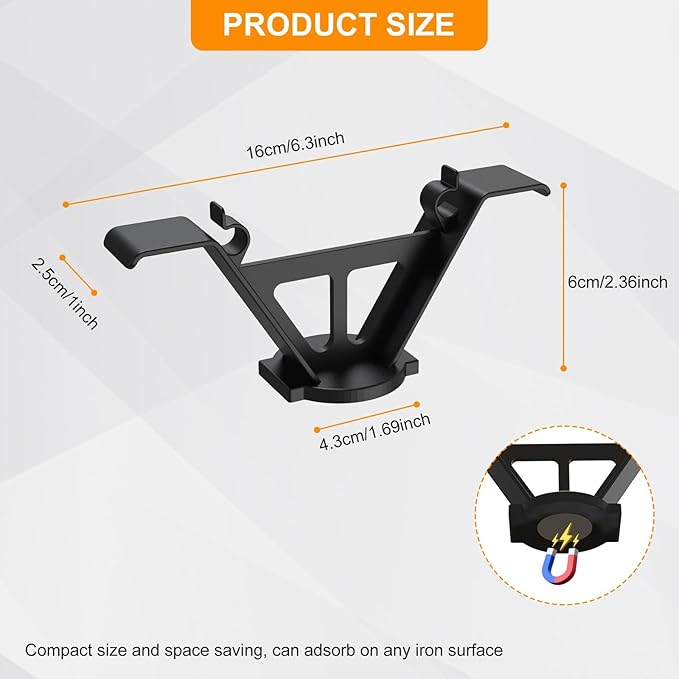 Demao Magnetic Power Cord Organizer, Thick Plastic Cable Holder-Strong Magnetic Base & Built-in Hook for Traeger, Pit Boss, Z Grills Pellet Grills BBQ Smokers - Indoor/Outdoor
