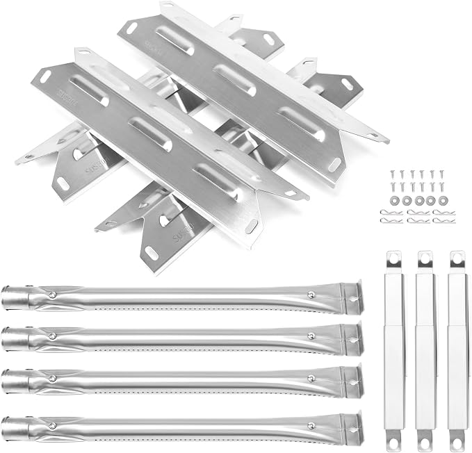 Hisencn SUS304 Stainless Steel Grill Replacement Parts for Kenmore 146.34611410 146.23679310 146.10016510 146.34461410 146.16198211 146.23673310 146.16142210 146.46366610 146.1001751 146.4636561 | Stainless Steel Burner and Heat Plates for Kenmore Gas ...