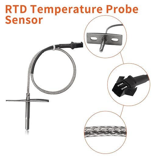 Replacement RTD Temperature Sensor for Pit Boss 3/5/7 Series,Pro Series II 4 Series,Sportsman 7 Series Vertical Smoker RTD Probe,Part Number : PBV357P1-36