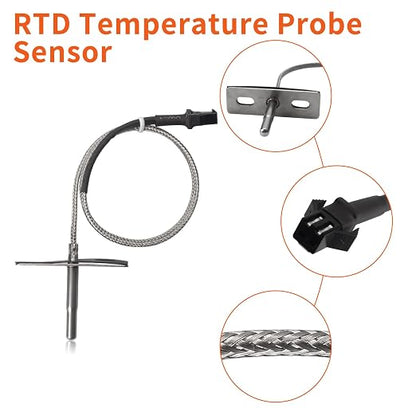 Replacement RTD Temperature Sensor for Pit Boss 3/5/7 Series,Pro Series II 4 Series,Sportsman 7 Series Vertical Smoker RTD Probe,Part Number : PBV357P1-36
