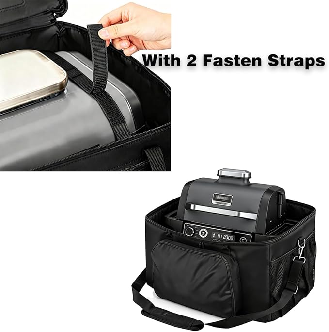 Grill Carry Bag for Ninja Woodfire Series OG701, OG751, OG700,Grill Cover Bag with Multi Storage Pockets for Outdoor Grill Tools & Accessories, Only Bag