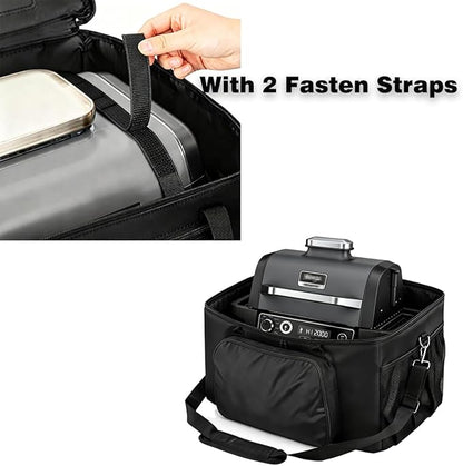 Grill Carry Bag for Ninja Woodfire Series OG701, OG751, OG700,Grill Cover Bag with Multi Storage Pockets for Outdoor Grill Tools & Accessories, Only Bag