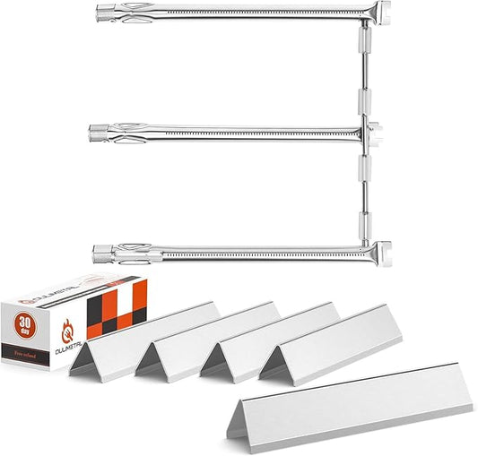 Spirit e310 Grill Parts, 69787 Grill Burner and 7636 Flavorizer Bars for Weber Spirit 300 and Spirit II 300 Series, Spirit E310 E320 E330 S310 Grill Parts for 15.3" Flavor Bars,18" Burner Tube