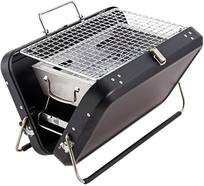 IRYZE Portable Charcoal Grill Barbecue Grill Outdoor Stainless Steel Charcoal BBQ Grill Portable Folding BBQ Tools BBQ Grill for Outdoor (Color : Black)