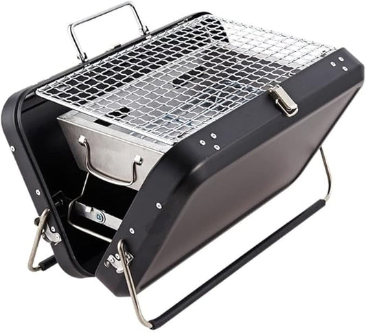 IRYZE Portable Charcoal Grill Barbecue Grill Outdoor Stainless Steel Charcoal BBQ Grill Portable Folding BBQ Tools BBQ Grill for Outdoor (Color : Black)