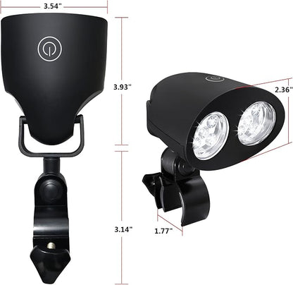 Grill Lights with 10 LED Lights, Grill BBQ Lights with Aluminum Clip, BBQ Grill Accessories Suitable for Outdoor, Barbecues and Cycling Lighting, Gifts for Men