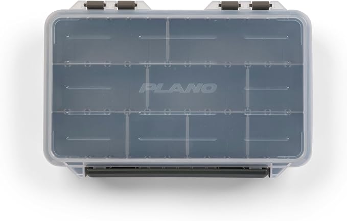 Plano StowAway 3600 Stow Tackle Box with Corrosion-Preventive Rustricor, 4-Pack, Single Latch Design, Transparent DuraView Lid, Stackable Storage for Fishing Bait, Lures and Gear
