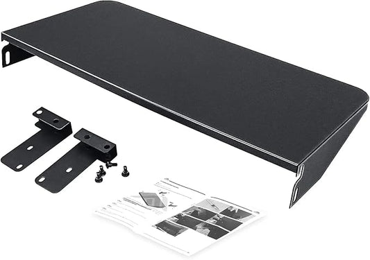 Utheer Folding Front Shelf for Traeger Pro 22, Pro 575, Ironwood 650 Pellet Grills, BAC362 Grill Accessory 25" x 12", Heavy-Duty Steel Table Supports 60 LBS, Foldable Prep & Storage Station