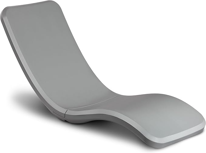 Coast Modern in Pool Lounge Chair - Waterproof & Weighted Chaise Lounger - Outdoor Pool Furniture for Patio or in Baja Shelf - Gray