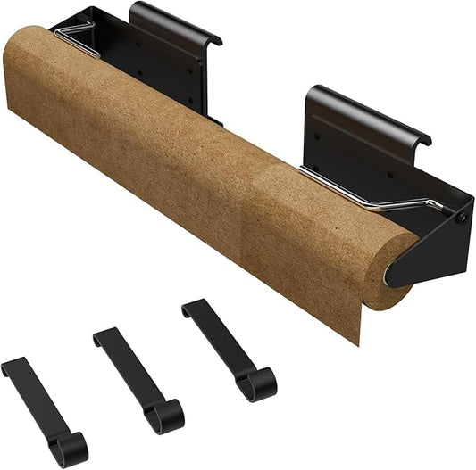 Roll Rack Hooks for Traeger Grills Ironwood, Timberline, Flatrock Series Accessories P.A.L. Pop-and-Lock Rail BAC644 BAC643 Adjustable Paper Holder Aluminum Foil Butcher Paper with 3 PCS Hooks