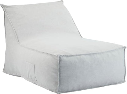 Christopher Knight Home Venny 48" L Outdoor Bean Bag Chair Set of 2, Fabric Bean Bag Chair for Adults and Kids, Indoor/Outdoor Sun Lounger, Patio Lounge Chair Set of 2, Light Gray