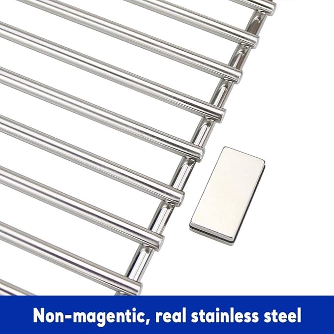 17 Inches Cooking Grates for Home Depot Nexgrill 720-0830H 720-0830D 720-0783E 720-0783C for Nexgrill Replacement Parts 4 Burner Gas Grill Grates Stainless Steel 2 Pack for 5 Burner