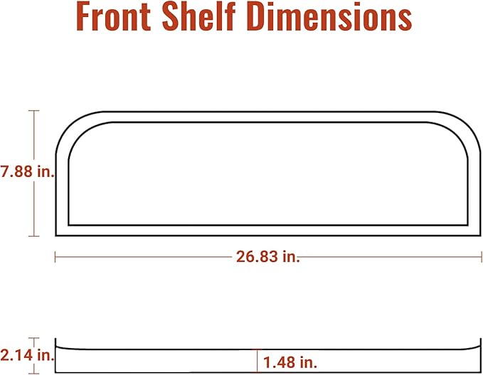 Z GRILLS Folding Front Shelf for 700 Series Pellet Grills, Steel Grill Accessory for Outdoor BBQ, Food Prep and Extra Storage