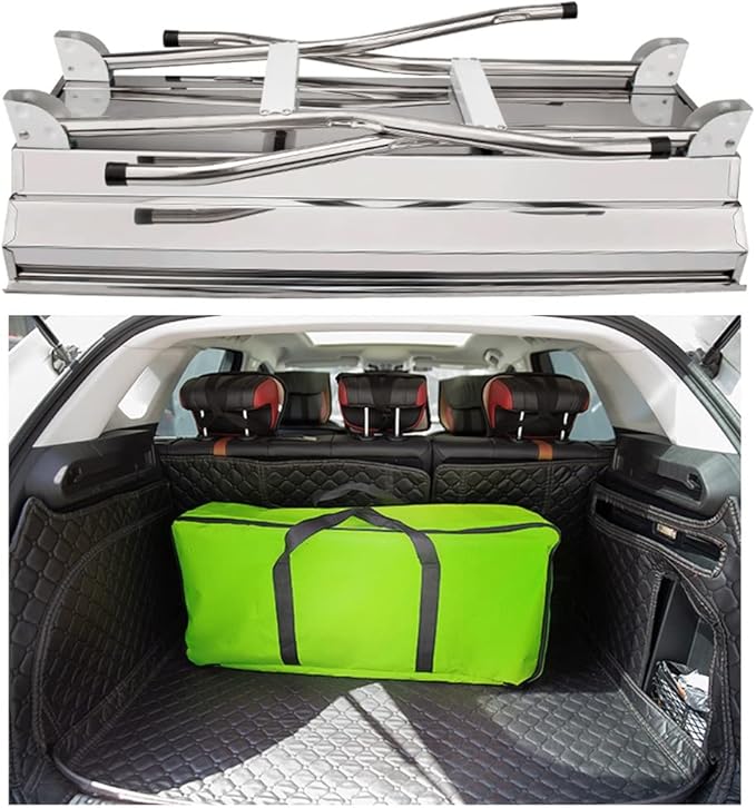 Portable Barbecue Grill, Foldable Stainless Steel Charcoal BBQ, Kebab Grill for Picnic, Backyard, Garden Barbecue, suitbale for 5-15 People (Silver 73 * 34 * 70cm)