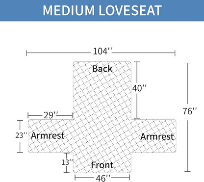 CUCRAF Non Slip Quilted Sofa Cover, Water Resistant Slipcover Furniture Protector for 2 Cushion Sofa Pet Friendly, Washable Couch Cover with Adjustable Elastic Straps (Medium Loveseat, Beige)