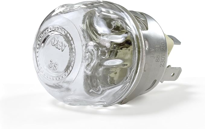 J&V BEDEBUR G9 High Temperature Resistance 500 Degrees 120V 25W Oven Lamp, Round Glass Cover Resistant to High Temperature, G9 Halogen Bulb, Ceramic Holder, Cut-Out 35.5mm Diameter (12V 40W)