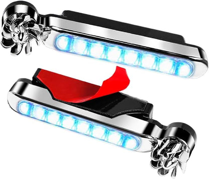 Wind Powered Led Light Waterproof Decorative Adjustable Lamps | 2 Pieces Wind Powered LED Vehicle Daytime Lights for Trucks SUV Motorcycle Bike Auto Travel Road Trips Camping Outdoor