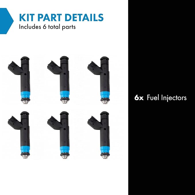 TRQ Fuel Injector Set | For 1999-2001 Jeep Cherokee 1999-2004 Grand Cherokee Wrangler