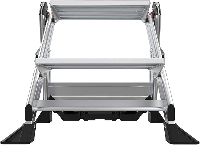 Little Giant Ladders, Jumbo Step, 2-Step, 2 foot, Step Stool, Aluminum, Type 1AA, 375 lbs weight rating, (11902), Silver