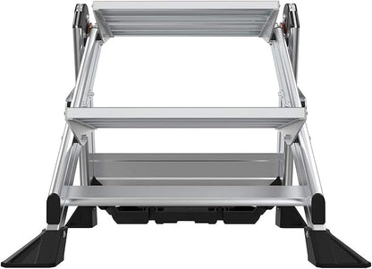 Little Giant Ladders, Jumbo Step, 2-Step, 2 foot, Step Stool, Aluminum, Type 1AA, 375 lbs weight rating, (11902), Silver