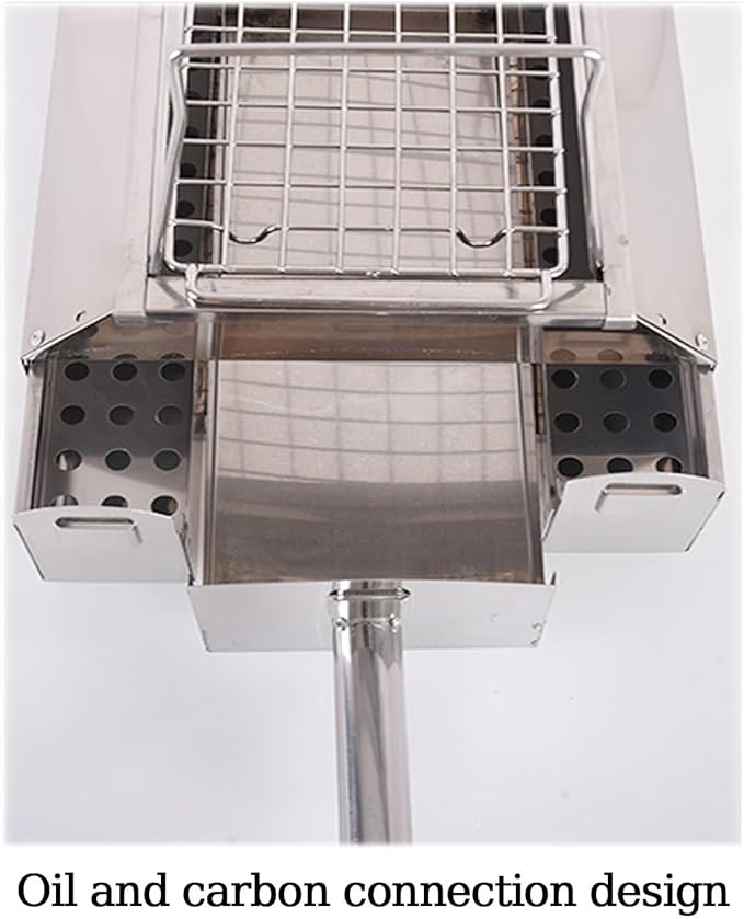 Portable charcoal grill, stainless steel grill, outdoor charcoal grill for garden outdoor cooking barbecue camping picnic