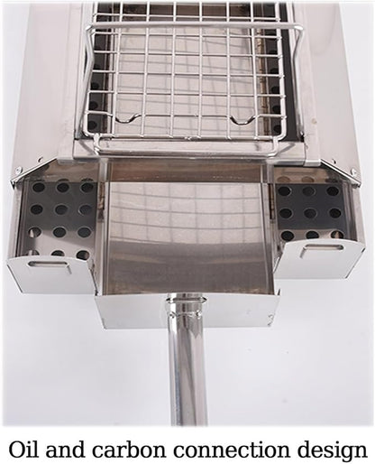 Portable charcoal grill, stainless steel grill, outdoor charcoal grill for garden outdoor cooking barbecue camping picnic