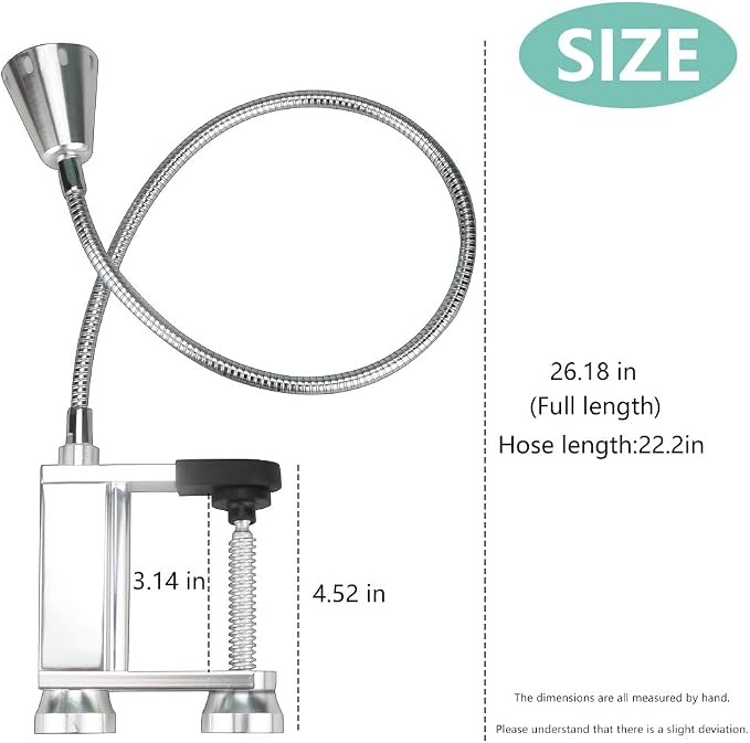 Jhua Grill Lights for Outdoor Grill BBQ Light 12 LED Super Bright Grill Light Battery Operated, 24“ 360° Flexible Neck, Clip On Outdoor Barbecue Lamp with Magnet, for Barbecue Grilling Table Workbench