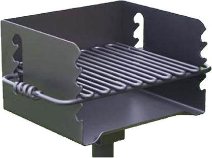 Pilot Rock 2 Pack Park-Style Steel Outdoor BBQ Charcoal Grill (Asadores de Carbon), Cooking Grate and Post for Camping or Backyard