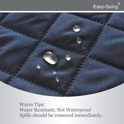 Easy-Going Reversible Couch Cover, 2 Cushion Sofa, Dark Blue/Light Blue | Loveseat, Slipcover For Dogs, Water Resistant Furniture Mat, Living Room, Non-Slip Sofa Cover, Pet Friendly