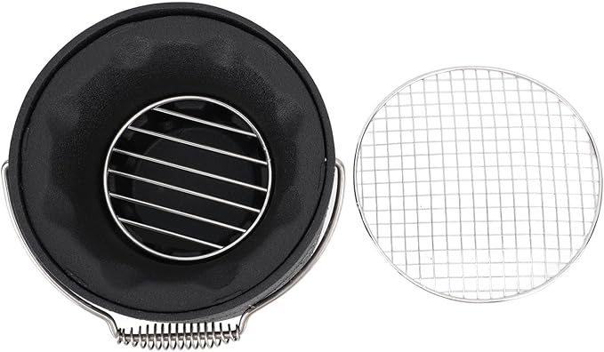 Fydun Portable BBQ Stove, Handle Text Stove Korean Cooking Charcoal Design Multifunctional Charcoal Grills Barbecue Alcohol Surrounding Tea Cooking Energy Saving Aluminum Stainless (S