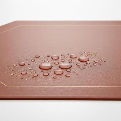 Oil-Proof Faux Leather Dual Sided Placemats Set of 4,Wipeable Table Protective Mats,Heat-Resistant Dining for Kitchen, Indoor Outdoor Use,Black&Red