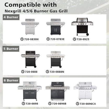 Grill Heat Plates Replacement Parts for Nexgrill, Porcelain Steel Heat Tents for Home Depot Nexgrill 5 Burner Gas Grill, 14.6" Flame Cover Replacement Parts for Nexgrill 720-0888