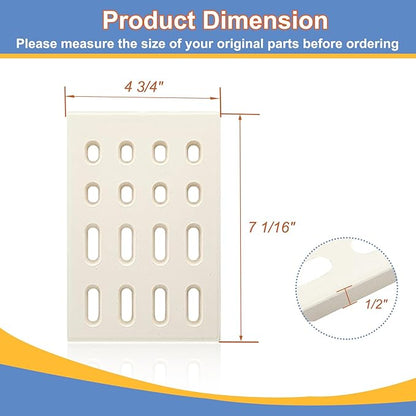 Ceramic Brick, Ceramic Radiant Flame Tamer Replacement for Barbeques Galore Grand Turbo, Grand Hall, Members Mark Grills, Heat Plate Ceramic Briquettes, 7 1/16" x 4 3/4" x 1/2", 4 Pack