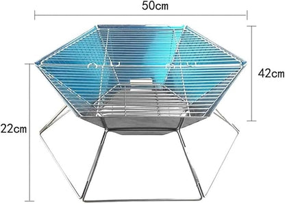 Outdoor Picnic Outdoor Stainless Steel Barbecue Grill Charcoal Grill Portable Foldable for Camping Outdoor Grill
