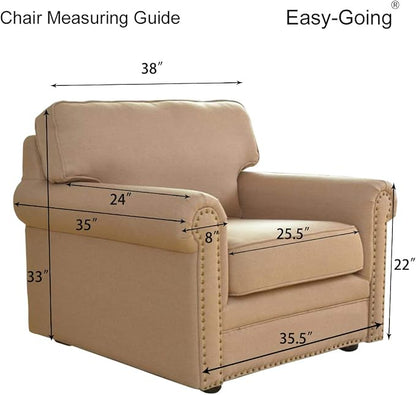 Easy-Going Reversible Couch Cover, Small Chair, Gray/Light Gray | Machine Washable Slipcover For Dogs, Water Resistant Furniture Mat For Living Room, Non-Slip Sofa Cover, Pet Friendly