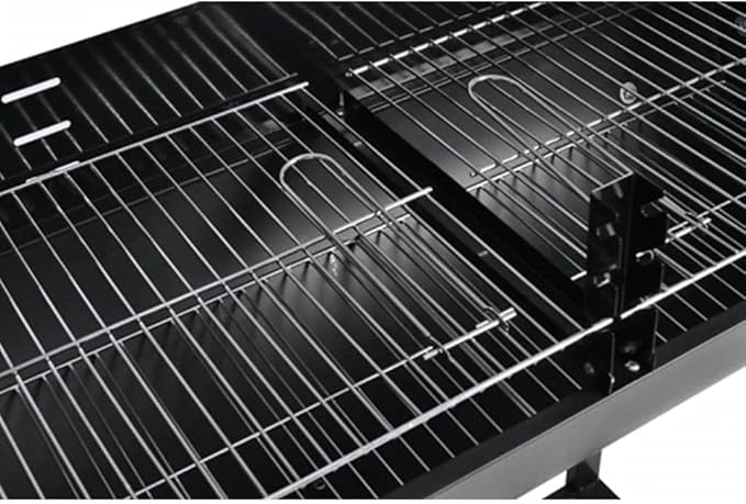 Barrel Grill, Heavy-Duty Steel Traditional Barbecue Smoker with 2 Cooking Grids Outdoor Portable Charcoal Grill Smoker for Pizza, Vegetables, Meats, Bread (Style G)